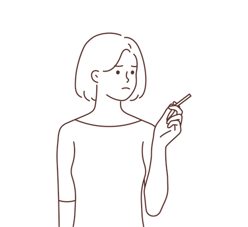 Femme qui fume  Illustration