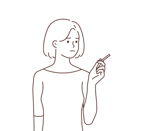 Femme qui fume  Illustration