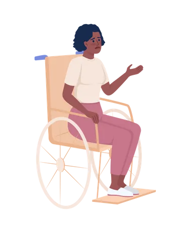 Femme handicapée  Illustration