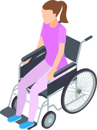 Femme handicapée  Illustration