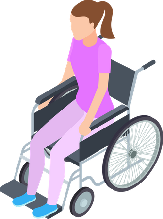 Femme handicapée  Illustration
