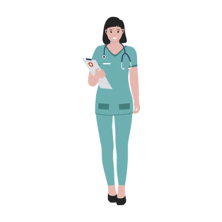 Femme infirmière  Illustration