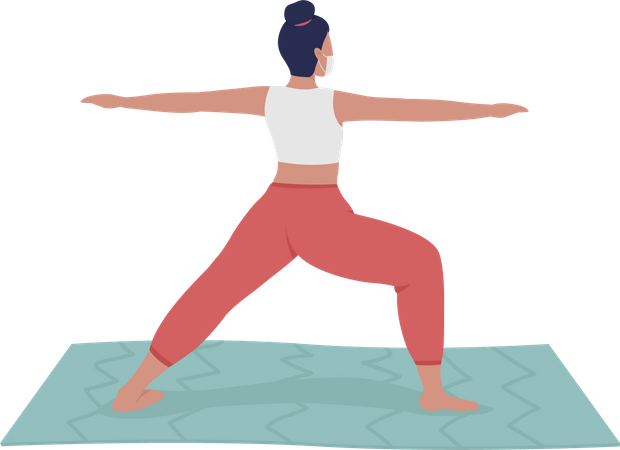 Instructeur de yoga féminin  Illustration
