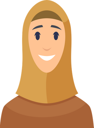 Femme islamique en hijab  Illustration