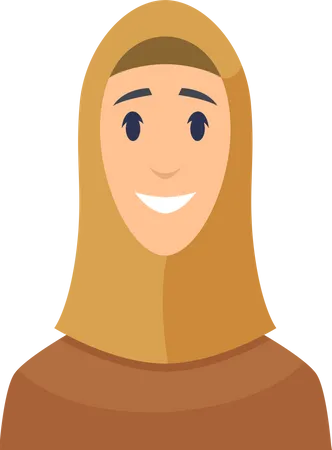 Femme islamique en hijab  Illustration