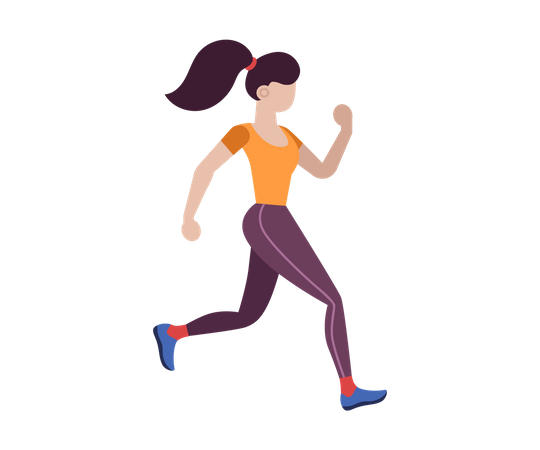 Femme faisant du jogging lentement  Illustration