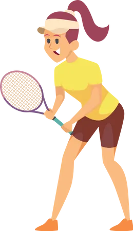 Femme jouant au tennis  Illustration