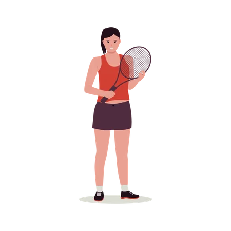 Femme jouant au tennis  Illustration