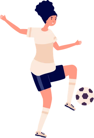 Joueuses de football  Illustration