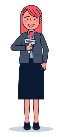 Femme journaliste  Illustration