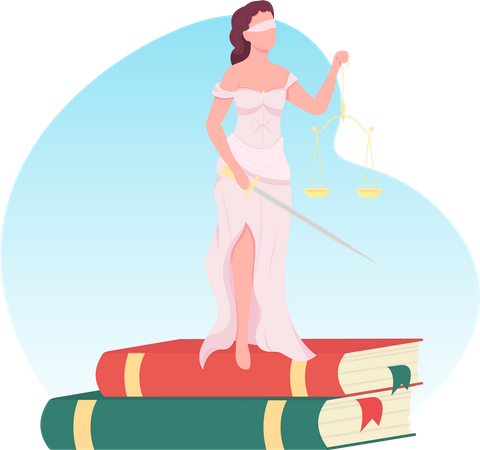 Femme de justice aveugle  Illustration