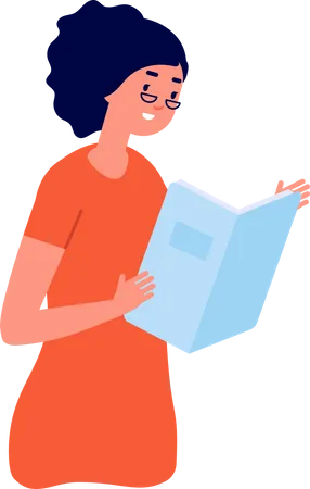 Femme lisant un livre  Illustration