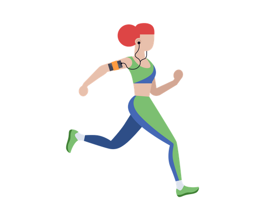 Marathonienne féminine  Illustration