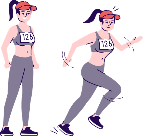 Marathonienne féminine  Illustration