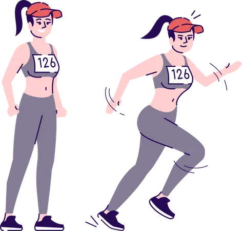 Marathonienne féminine  Illustration