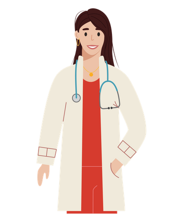 Une femme docteur  Illustration