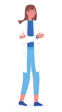 Femme médecin debout  Illustration