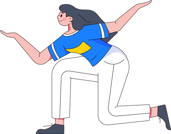 Femme montrant quelque chose  Illustration