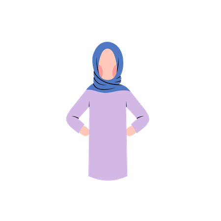 Femme musulmane disant non  Illustration