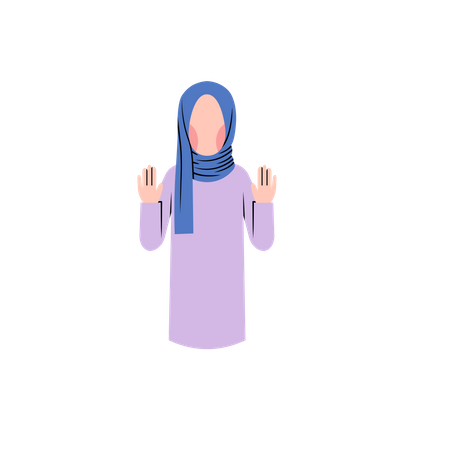 Femme musulmane disant non  Illustration