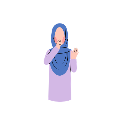 Femme musulmane disant non  Illustration