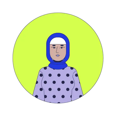 Femme musulmane en hijab  Illustration