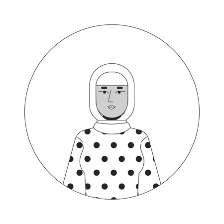 Femme musulmane en hijab  Illustration