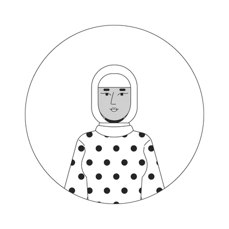 Femme musulmane en hijab  Illustration