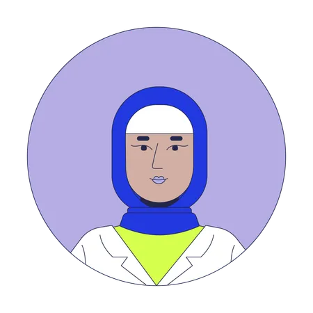 Femme musulmane en hijab chic et décontractée  Illustration