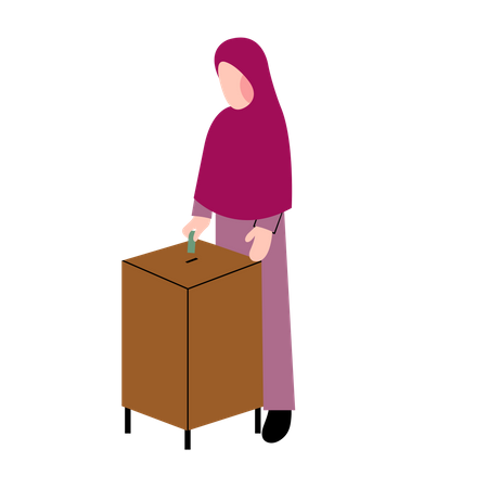 Femme musulmane payant la Zakat  Illustration