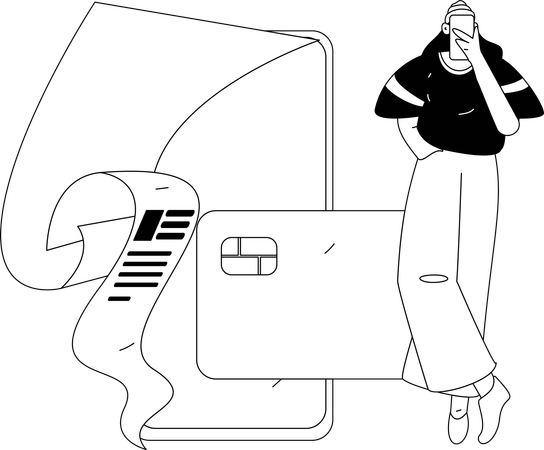 Paiement WoMan par carte  Illustration