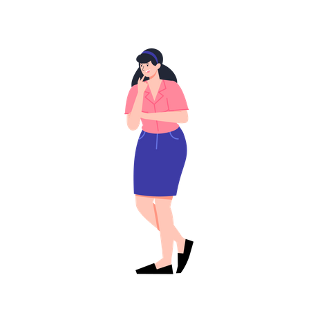 Femme pensant  Illustration