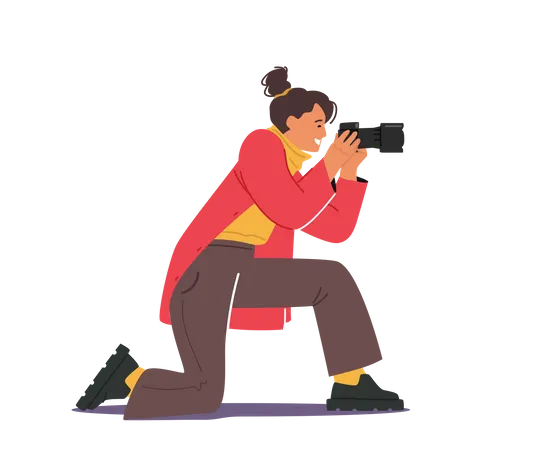 Femme photographe  Illustration