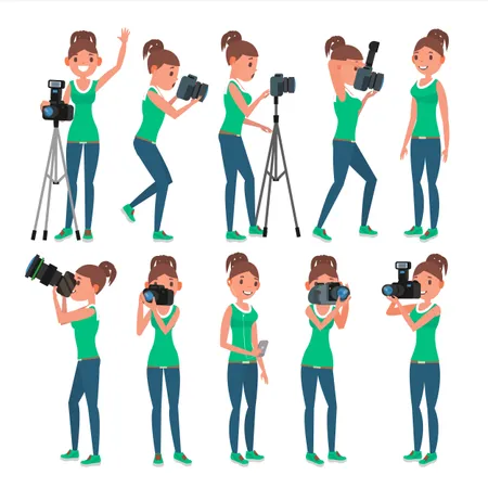 Femme photographe  Illustration