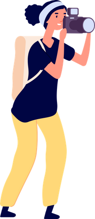 Femme photographe  Illustration