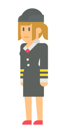 Femme pilote  Illustration