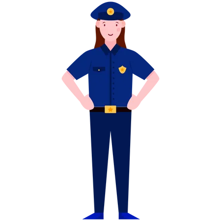 Femme policière  Illustration