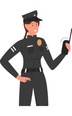 Femme policière  Illustration