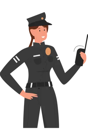 Femme policière  Illustration