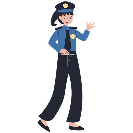 Femme détective de police  Illustration