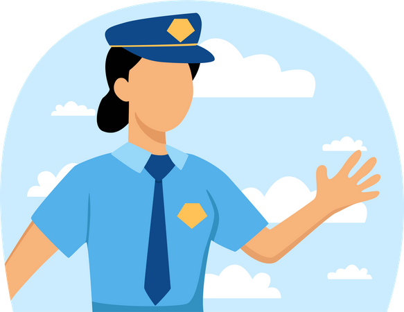 Femme policière  Illustration