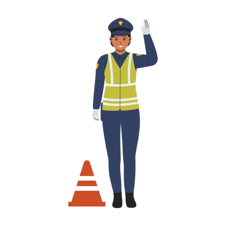 Femme policier  Illustration