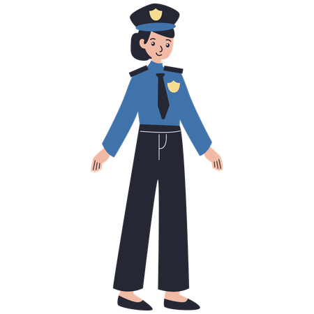 Femme policière  Illustration