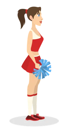 Pom-pom girl féminine  Illustration