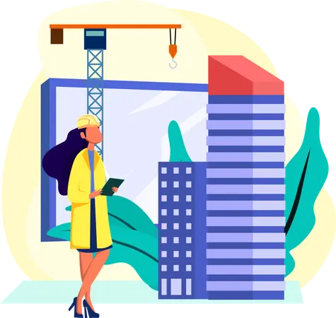 Femme promoteur immobilier  Illustration