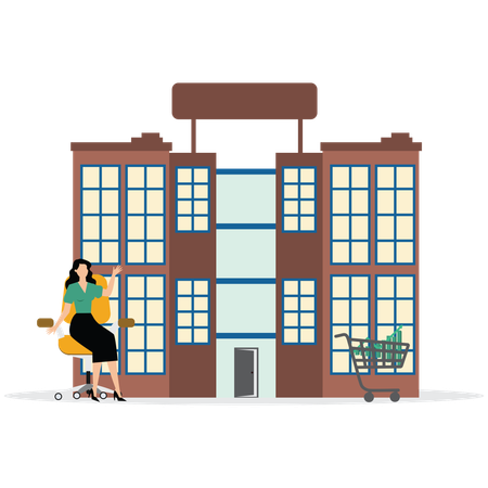Femme entrepreneure en développement immobilier  Illustration
