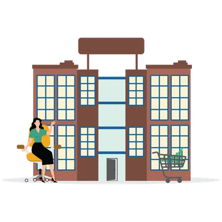 Femme entrepreneure en développement immobilier  Illustration