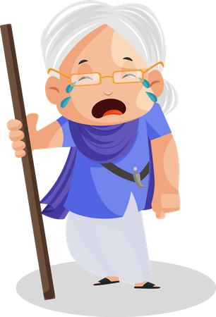 Femme punjabi qui pleure  Illustration