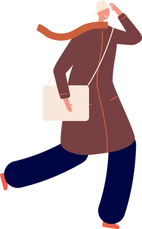 Femme qui marche  Illustration