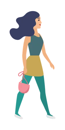 Femme qui marche  Illustration